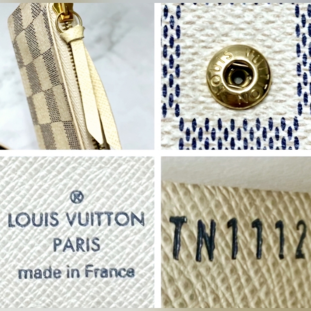Louis Vuitton Damier Azur Portefeuille Josephine Trifold Long Wallet With Pouch - Picture 10 of 11